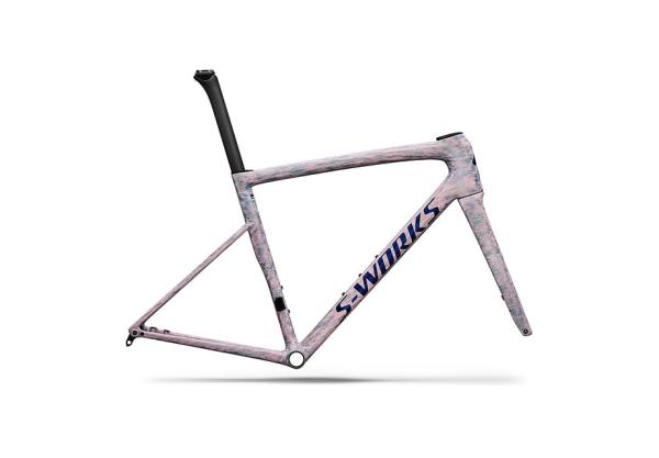 Specialized S-Works Tarmac SL8 Frameset - FACT 12r Carbon GLOSS DOLOMITE METALLIC / DIRECTIONAL BRUSH / BLUE MAJESTY METALLIC 58