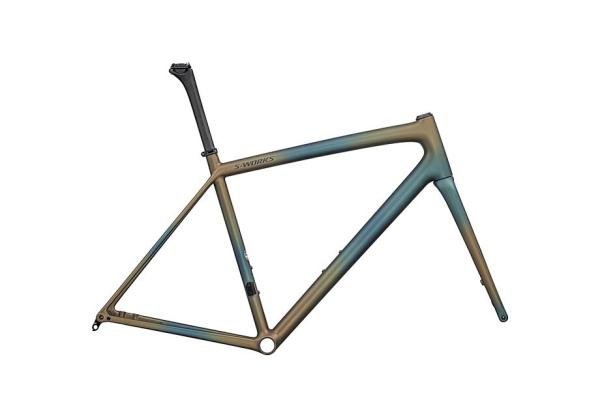 Specialized S-Works Aethos Frameset - FACT 12r Carbon Satin Deep Lake Metallic / Green Pearl + Burnt Gold Metallic Fades / Dark Navy 52