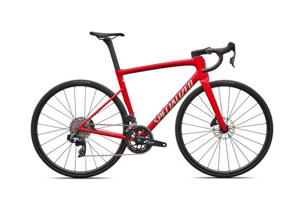 Specialized Tarmac SL8 Comp - SRAM Rival AXS GLOSS RED TINT OVER SILVER DUST / SILVER DUST 49